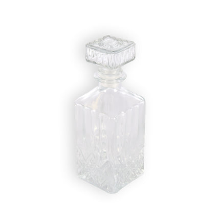 Elegant Decanteerkaraf | Stijlvolle Whisky Accessoires | met 4 glazen | Luxe Whiskeykaraf | Prachtige Whisky Decanter | 9cm x 23cm | Transparante | Hoogwaardig Glas