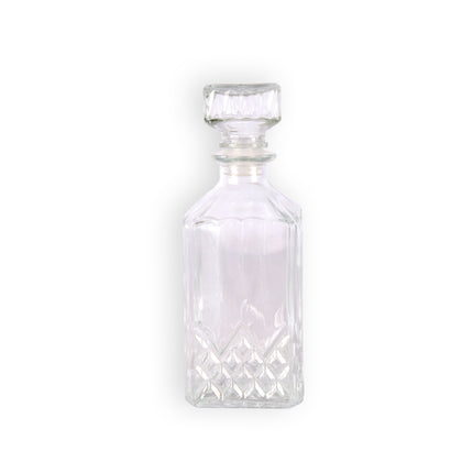 Elegant Decanteerkaraf | Stijlvolle Whisky Accessoires | met 4 glazen | Luxe Whiskeykaraf | Prachtige Whisky Decanter | 9cm x 23cm | Transparante | Hoogwaardig Glas