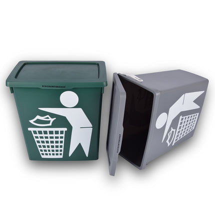Geurloze Keuken Prullenbak (12L) - Donkergrijs - Compact Formaat - Eenvoudig Schoon te Maken - Ideaal voor Rest- & GFT-Afval
