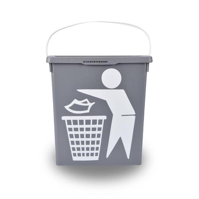 Geurloze Keuken Prullenbak (12L) - Donkergrijs - Compact Formaat - Eenvoudig Schoon te Maken - Ideaal voor Rest- & GFT-Afval