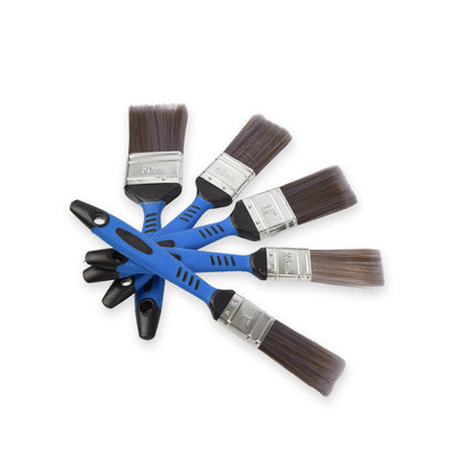 1 set x 5 stuks | Kwastenset | blauw/grijs/zilver | Kwasten | plastic | Verfkwasten | Schilderkwasten | 27cm*12cm*3.5cm