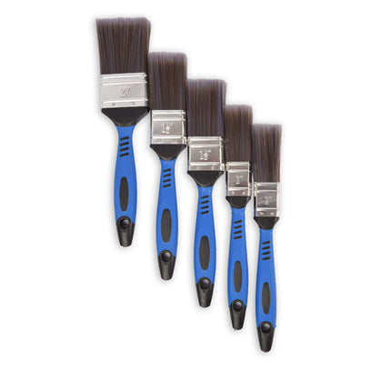 1 set x 5 stuks | Kwastenset | blauw/grijs/zilver | Kwasten | plastic | Verfkwasten | Schilderkwasten | 27cm*12cm*3.5cm