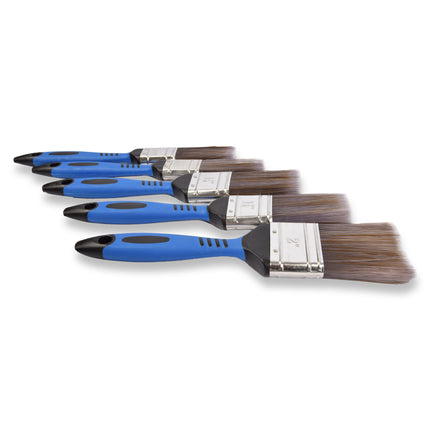1 set x 5 stuks | Kwastenset | blauw/grijs/zilver | Kwasten | plastic | Verfkwasten | Schilderkwasten | 27cm*12cm*3.5cm