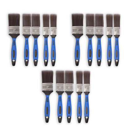 3set x 5pcs | Kwastenset | blauw/grijs/zilver | Kwasten | plastic | Verfkwasten | Schilderkwasten | 27cm*12cm*3.5cm