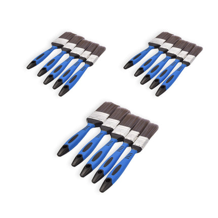 3set x 5pcs | Kwastenset | blauw/grijs/zilver | Kwasten | plastic | Verfkwasten | Schilderkwasten | 27cm*12cm*3.5cm