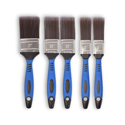 3set x 5pcs | Kwastenset | blauw/grijs/zilver | Kwasten | plastic | Verfkwasten | Schilderkwasten | 27cm*12cm*3.5cm
