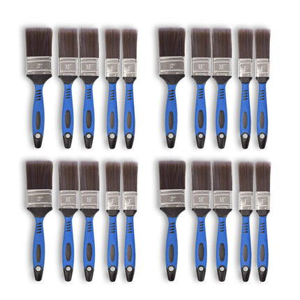 4set x 5pcs  | Kwastenset | blauw/grijs/zilver | Kwasten | plastic | Verfkwasten | Schilderkwasten | 27cm*12cm*3.5cm