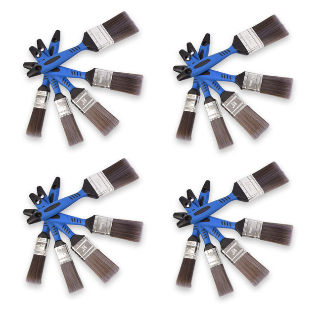 4set x 5pcs  | Kwastenset | blauw/grijs/zilver | Kwasten | plastic | Verfkwasten | Schilderkwasten | 27cm*12cm*3.5cm