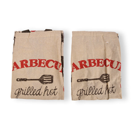 2x Stijlvol Beige Schorten - Keukenschort voor Koks: Lichtgewicht 100% Katoenen Bakkersschort - 115cm x 61cm