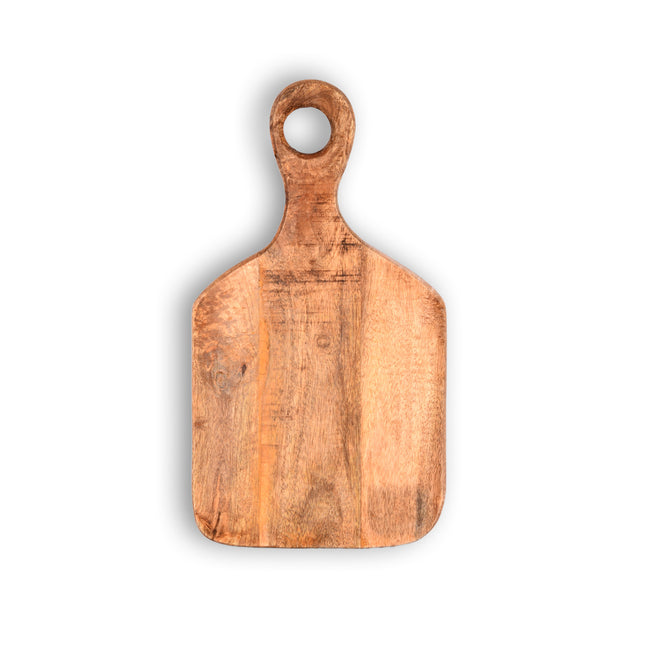 Snijplankje | Houten snijplankje | Met handvat | Kaasplank | 411 g | bruin | 35cm*1.8cm*19cm