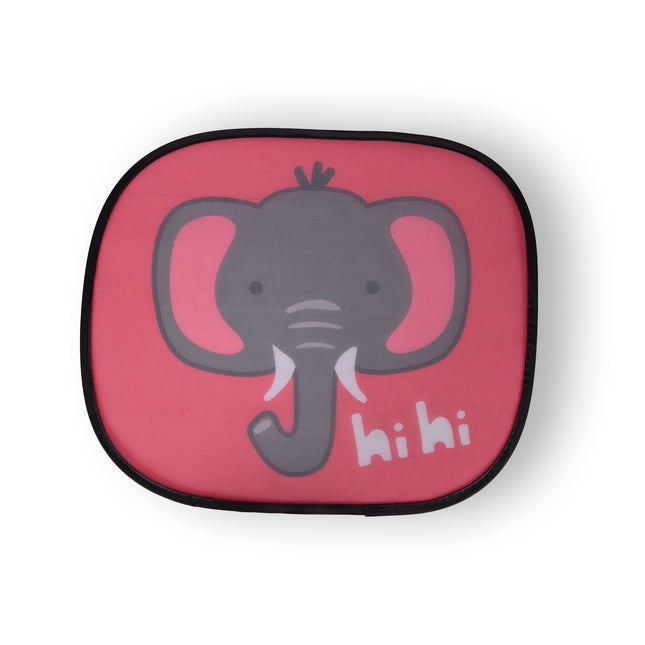 Stijlvolle Zonwering op Maat voor Auto - 2 Zonneschermen in Rood, Grijs, Roze & Wit - Lichtgewicht Polyester - 44x38cm