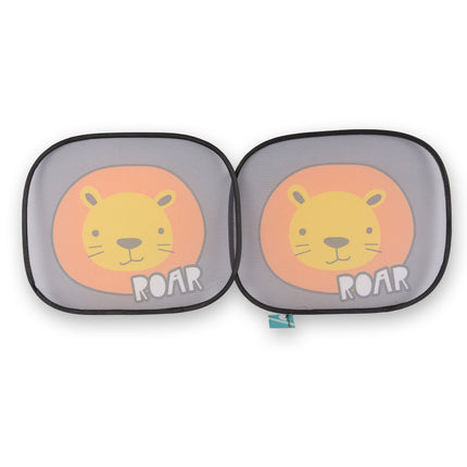 Stijlvolle Zonwering op Maat voor Auto - 2 Zonneschermen in Grijs, Geel & Wit - Lichtgewicht Polyester - 44x38cm