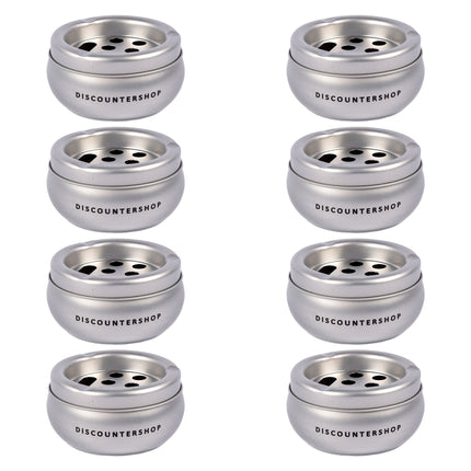 Zilveren Aluminium Stormasbak voor Binnen - 8 Sigaret Inhoud - Lichtgewicht - 5.5cm Hoog - 10cm Diameter