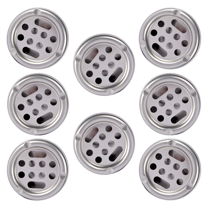 Zilveren Aluminium Stormasbak voor Binnen - 8 Sigaret Inhoud - Lichtgewicht - 5.5cm Hoog - 10cm Diameter