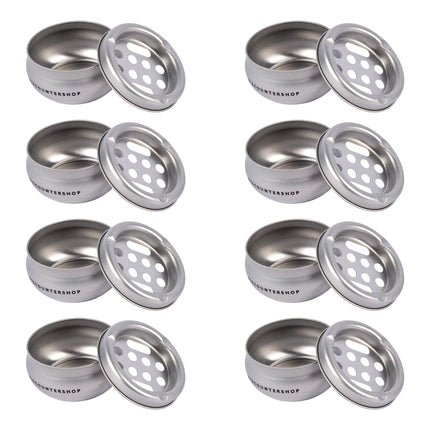Zilveren Aluminium Stormasbak voor Binnen - 8 Sigaret Inhoud - Lichtgewicht - 5.5cm Hoog - 10cm Diameter