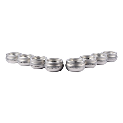 Zilveren Aluminium Stormasbak voor Binnen - 8 Sigaret Inhoud - Lichtgewicht - 5.5cm Hoog - 10cm Diameter