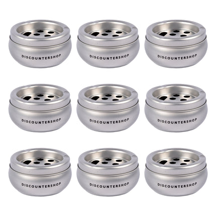 Robuuste Aluminium Stormasbak voor Binnen - Capaciteit van 9 Sigaretten - Zilver - Gewicht 540g - 5.5cm Hoog - 10cm Diameter