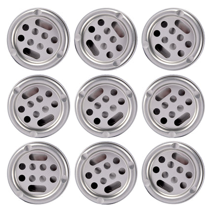 Robuuste Aluminium Stormasbak voor Binnen - Capaciteit van 9 Sigaretten - Zilver - Gewicht 540g - 5.5cm Hoog - 10cm Diameter