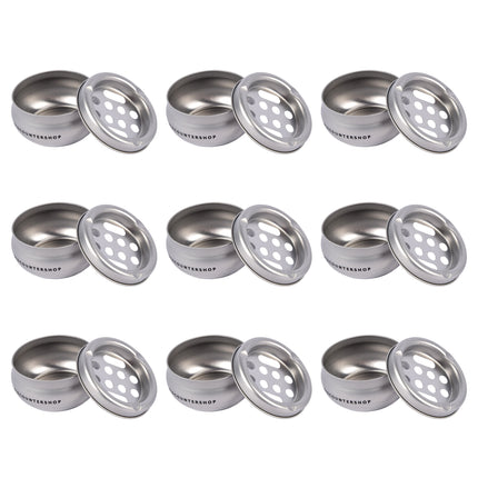 Robuuste Aluminium Stormasbak voor Binnen - Capaciteit van 9 Sigaretten - Zilver - Gewicht 540g - 5.5cm Hoog - 10cm Diameter