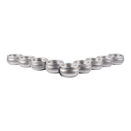 Robuuste Aluminium Stormasbak voor Binnen - Capaciteit van 9 Sigaretten - Zilver - Gewicht 540g - 5.5cm Hoog - 10cm Diameter