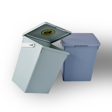 Efficiënte en Stijlvolle Prullenbak 8 Liter voor Keuken en Kantoor - Mint Groen - 23.5cmx19 cm