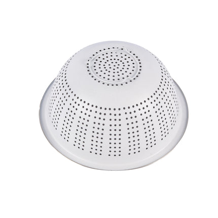 Wit Aluminium Keuken Vergiet | 28 cm Lengte | 28cm Breedte | 11cm Hoogte | 1 stuk | Hoogwaardige RVS | Vaatwasmachinebestendig | Duurzaam Fruit- en Groentezeef | Indrukwekkende filters voor iedereen