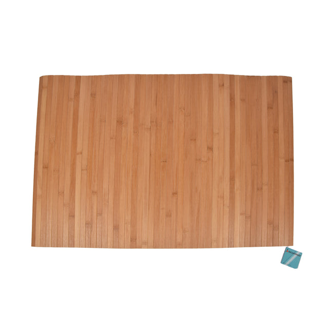 Stijlvolle Licht Bruin Vloermat - deurmat | 80cm x 50cm x 0.5cm | Bamboo Materiaal