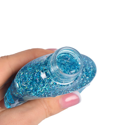 Sprankelende Blauwe Glitterlijm 90ml | 6.5cm x 3.5cm x 12 cm | Veilig en Uitwasbaar | Perfect voor Creatieve Knutsel | Kindvriendelijke Hobbylijm met Precieze Doseerpunt