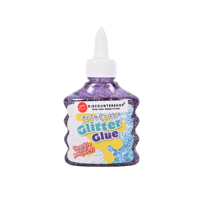 Sparkle & Craft: Paarse Glitterlijm 90ml | Compact en Handig 6.5cm x 3.5cm x 12cm | Creativiteit Boost voor Jonge Ontdekkingsreizigers | Veilig voor Kinderen | Slanke Tube voor Precisie Ontwerp
