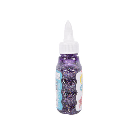Sparkle & Craft: Paarse Glitterlijm 90ml | Compact en Handig 6.5cm x 3.5cm x 12cm | Creativiteit Boost voor Jonge Ontdekkingsreizigers | Veilig voor Kinderen | Slanke Tube voor Precisie Ontwerp