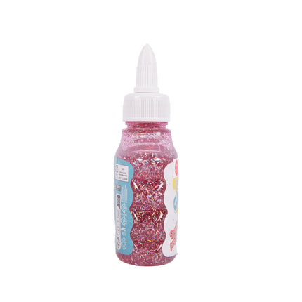 Roze Glitterlijm 90ml | Kindvriendelijke en Uitwasbare Knutsellijm voor Jongens en Meisjes vanaf 4 jaar | Sneldrogende Hobbylijm met Fijne Doseerpunt | Ideaal voor Creatieve Hobby's en Modelbouw 