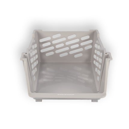 1 stuks Beige Kunststof Groentemandje van Discountershop: Ruim, Stijlvol en Praktisch als Opbergbox en Opbergmand – 46cm x 37.5cm x 20cm 
