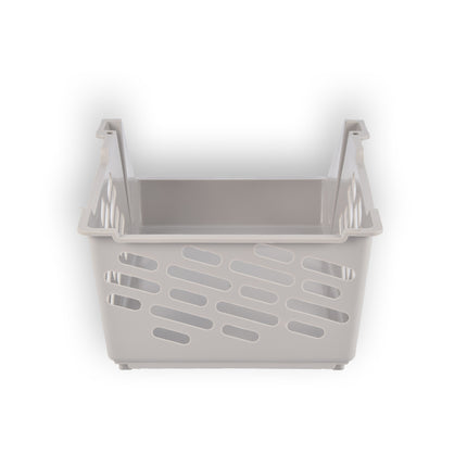 1 stuks Beige Kunststof Groentemandje van Discountershop: Ruim, Stijlvol en Praktisch als Opbergbox en Opbergmand – 46cm x 37.5cm x 20cm 