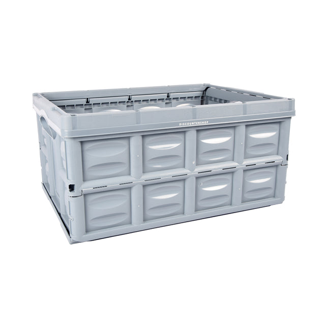 Blauwe Opvouwbare Vouwkrat 45 Liter | van Gehard Plastic | Duurzaam Met Twee Zijhandgrepen | Maximale 35 kg | 53cm x 40cm x 26cm | Koel Bewaren voor Soepel Wonen 