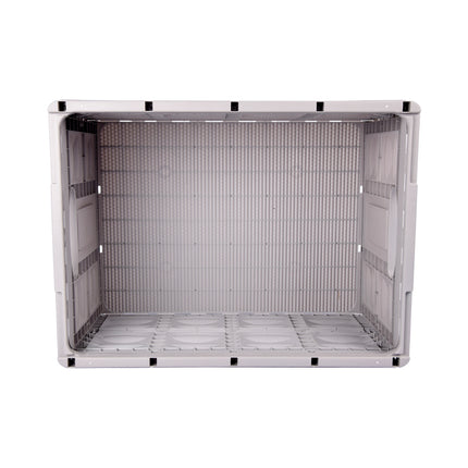 Eenvoudige Opslag Ervaring Met Grijze Opvouwbare Vouwkrat 45L | Set Van 3 | Gehard Plastic | Max. Belasting 35 kg | 53cm x 40cm x 26cm |  Toegankelijke Opslag tegen Betaalbare Tarieven