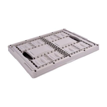 Eenvoudige Opslag Ervaring Met Grijze Opvouwbare Vouwkrat 45L | Set Van 3 | Gehard Plastic | Max. Belasting 35 kg | 53cm x 40cm x 26cm |  Toegankelijke Opslag tegen Betaalbare Tarieven