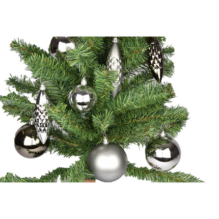 Zilveren Kerstballen Set - Kunststof Kerstballen voor Kerstboomversiering en Kerstdecoratie