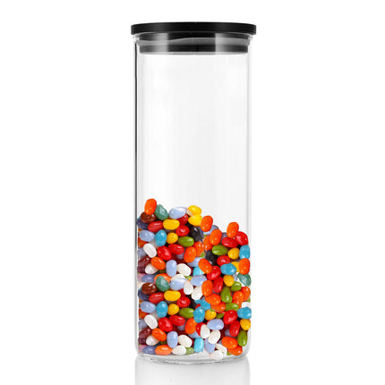 Glazen Voorraadpotten 1050ML | BPA-vrij | Luchtdichte Voorraadbussen met Bamboe Deksel
