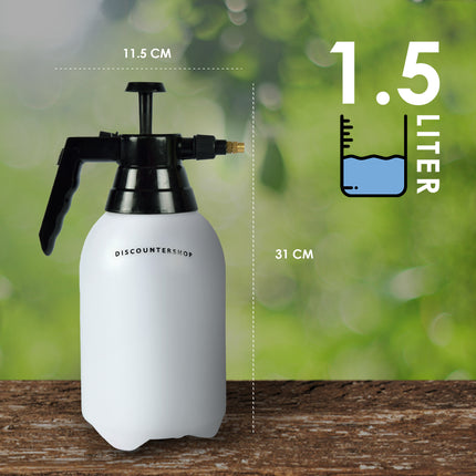 5 stuks | Plantenspuiten | Waterverstuiver | 1.5 liter | plastic | wit&zwart | Tuinspuit | Plantensproeier | Sproeifles | 31cm*11cm