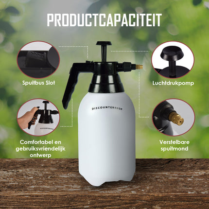 5 stuks | Plantenspuiten | Waterverstuiver | 1.5 liter | plastic | wit&zwart | Tuinspuit | Plantensproeier | Sproeifles | 31cm*11cm
