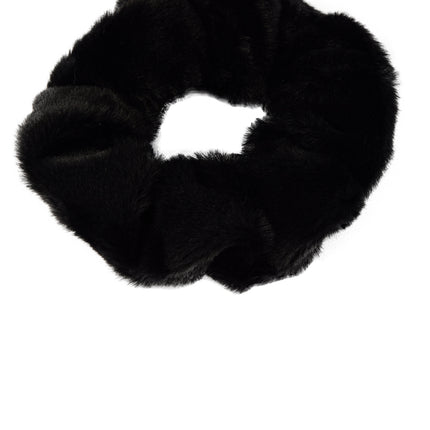 Trendy Haar Scrunchies van Zachte Polyester | Zwart | 4x12 cm - Comfortabele Scrunchies voor Trendy Kapsels