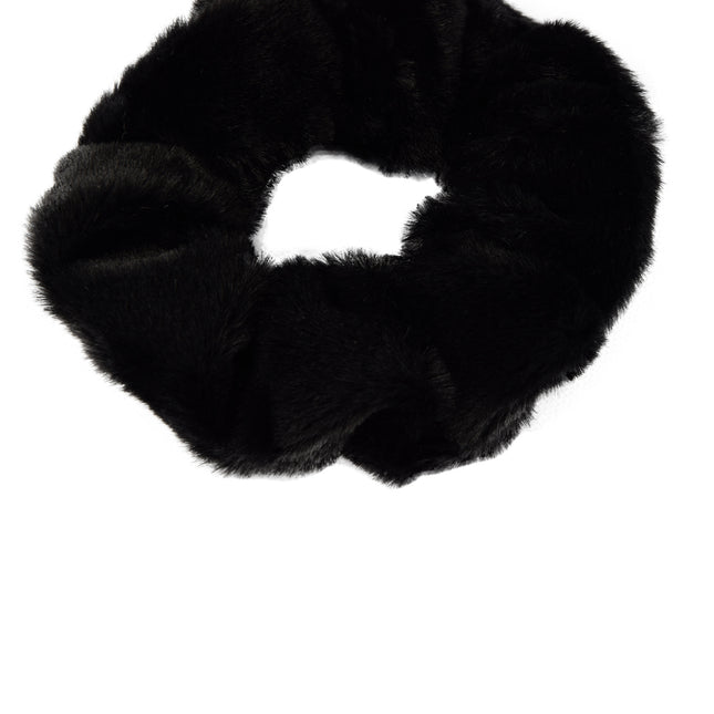 Trendy Haar Scrunchies van Zachte Polyester | Zwart | 4x12 cm - Comfortabele Scrunchies voor Trendy Kapsels