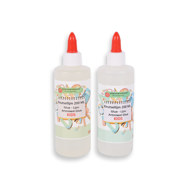 2stuks | Lijm | Kinderlijm | 200 ml | Knutselen | plastic/polymeren | Schoollijm | Hobbylijm | Secondelijm | Contactlijm | 17cm*5 cm*7cm