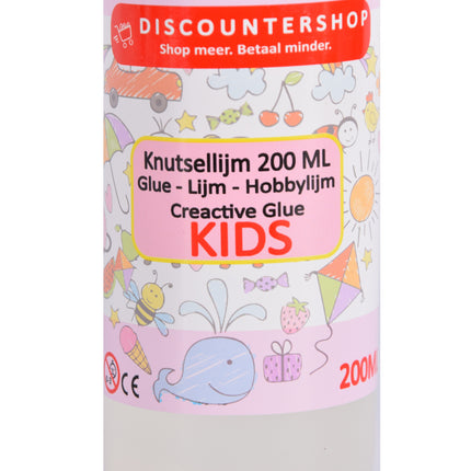 Knutsellijm 200ml Schoollijm, Slijmlijm & Ambachtelijke Lijm | Wasbaar ideaal voor het maken van slijm Doorzichtige knutsellijm - All purpose glue - Glue - Kinderlijm - Knutselen