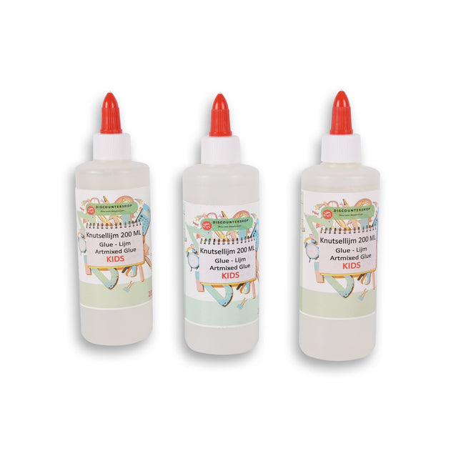 3stuks | Lijm | Kinderlijm | 200 ml | Knutselen | plastic/polymeren | Schoollijm | Hobbylijm | Secondelijm | Contactlijm | 17cm*5 cm*7cm