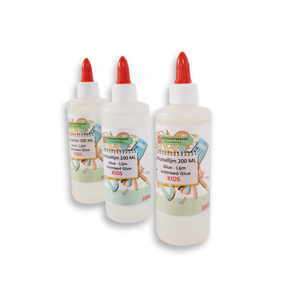3stuks | Lijm | Kinderlijm | 200 ml | Knutselen | plastic/polymeren | Schoollijm | Hobbylijm | Secondelijm | Contactlijm | 17cm*5 cm*7cm