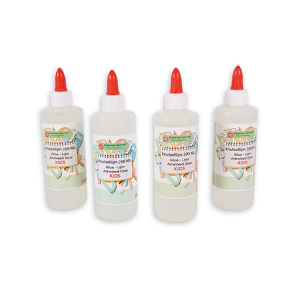 4stuks | Lijm | Kinderlijm | 200 ml | Knutselen | plastic/polymeren | Schoollijm | Hobbylijm | Secondelijm | Contactlijm | 17cm*5 cm*7cm