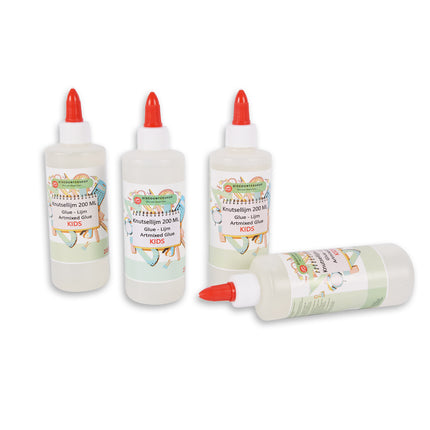 4stuks | Lijm | Kinderlijm | 200 ml | Knutselen | plastic/polymeren | Schoollijm | Hobbylijm | Secondelijm | Contactlijm | 17cm*5 cm*7cm