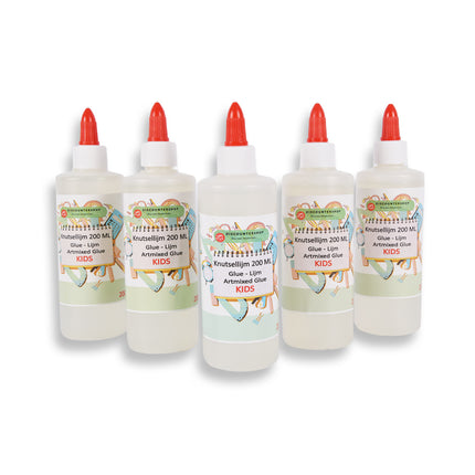 5stuks | Lijm | Kinderlijm | 200 ml | Knutselen | plastic/polymeren | Schoollijm | Hobbylijm | Secondelijm | Contactlijm | 17cm*5 cm*7cm