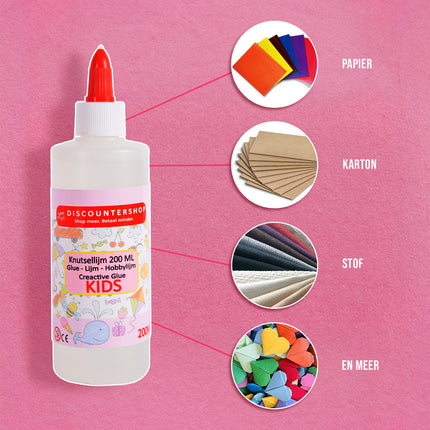 4x Knutsellijm 800ml - Lijm - All purpose glue - Glue - Kinderlijm - Knutselen - Goedkope knutsellijm - Doorzichtige knutsellijm - Knutsellijm 800 ml - Lijm - All purpose glue - Glue - Kinderlijm - Knutselen - Goedkope knutsellijm -
